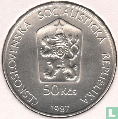 Tsjecho-Slowakije 50 korun 1987 "Przewalski's horses" - Afbeelding 1