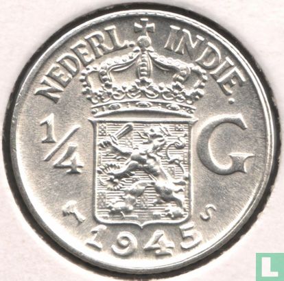 Nederlands-Indië ¼ gulden 1945  - Afbeelding 1