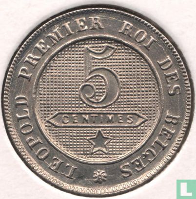 Belgique 5 centimes 1863 - Image 2