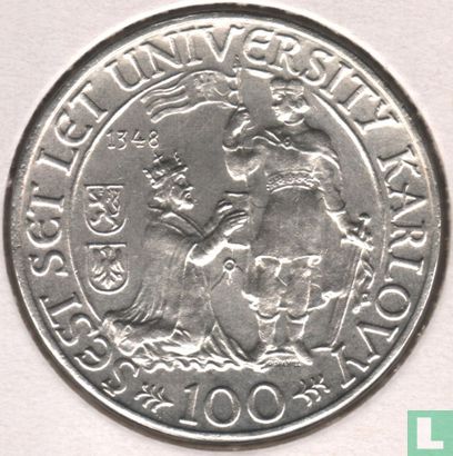 Czechoslovakia 100 korun 1948 "600th anniversary Foundation of Charles university" - Image 2