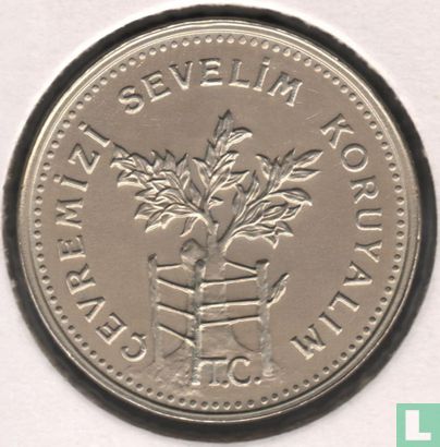 Turkije 1000 lira 1990 "Environmental protection" - Afbeelding 2