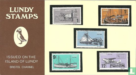 40 ans de timbres poste aérienne de Lundy