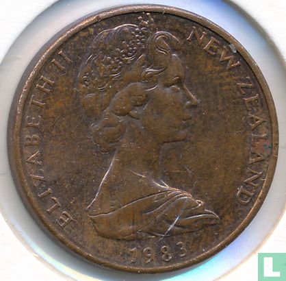 New Zealand 2 cents 1983 (round-topped 3) - Image 1