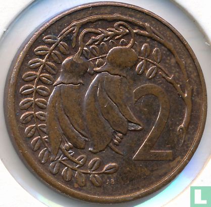 New Zealand 2 cents 1983 (round-topped 3) - Image 2