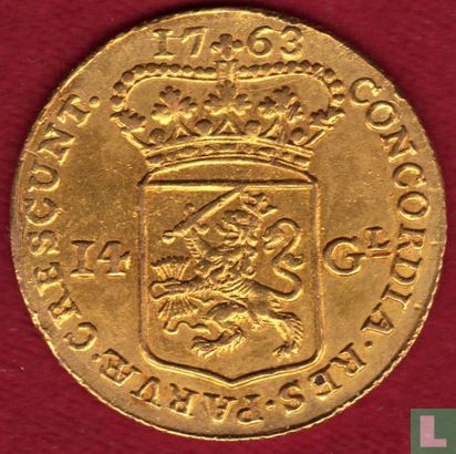 Hollande 14 gulden 1763 - Image 1