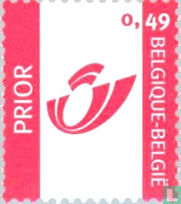 Cor postal rouge et logo Prior
