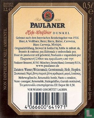Paulaner Hefe-Weissbier  Dunkel - Image 2