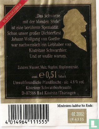 Köstritzer Schwarzbier - Afbeelding 2