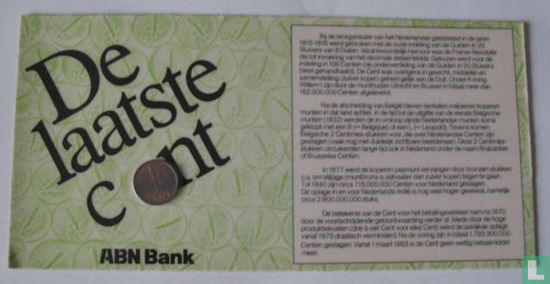Nederland 1 cent 1980 (folder) "The last cent - ABN Bank" - Afbeelding 1