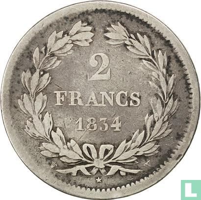 France 2 francs 1834 (W) - Image 1