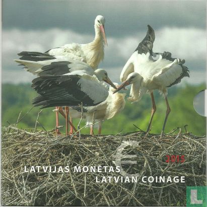 Latvia mint set 2015 "The Black Stork" - Image 1