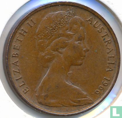 Australie 2 cents 1966 (1e griffe émoussée) - Image 1