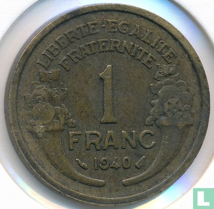 Frankrijk 1 franc 1940 - Afbeelding 1