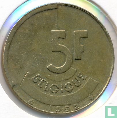 Belgium 5 francs 1992 (FRA) - Image 1