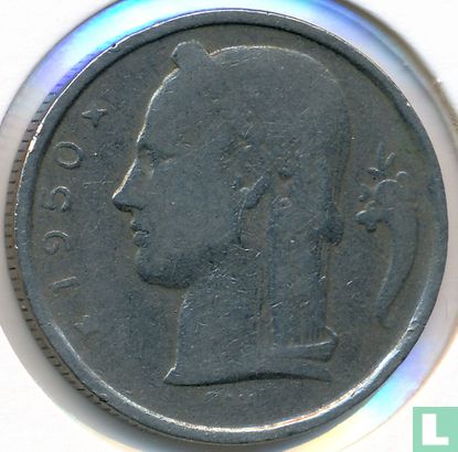 Belgien 5 Franc 1950 (FRA - Wendeprägung) - Bild 1