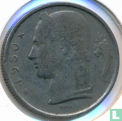 Belgique 5 francs 1950 (NLD - frappe monnaie) - Image 1