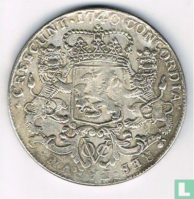 VOC - Zeeland 1 Dukaton 1740 "Zilveren rijder" Replica - Image 2
