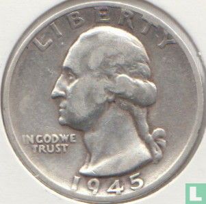 États-Unis ¼ dollar 1945 (S) - Image 1