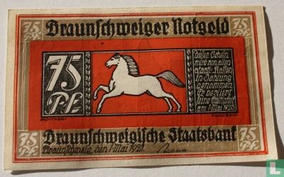 Braunschweig 75 Pfennig 1921 (L) - Afbeelding 1