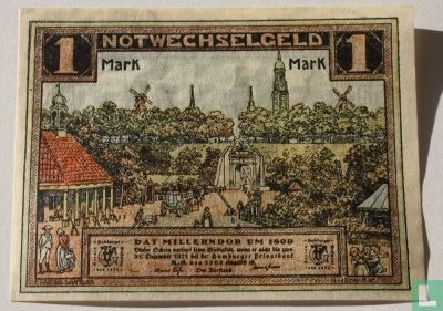 Hamburg 1 Mark ND (1921) - Afbeelding 2