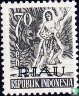 Timbres de l'Indonésie avec RIAU