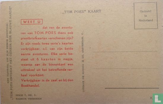 Tom Poes kaart 0 [promotiekaart] - Image 1