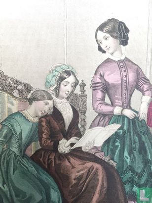 Deux femmes et une jeune fille - Janvier 1850 - Afbeelding 3