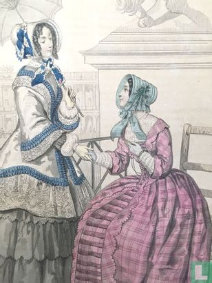 Deux femmes à la terasse serrant la main - Juin 1849 - Image 3