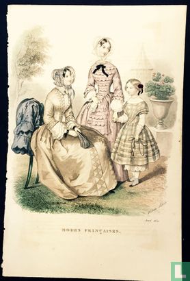 Deux femmes et une fille -Avril 1850 - Afbeelding 1