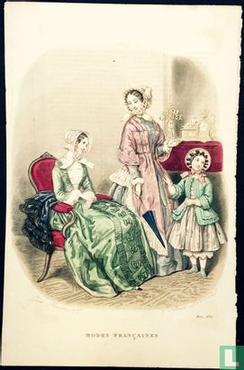 Deux femmes et une fille -Mars 1850 - Afbeelding 1