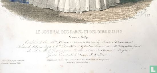 Toilettes de la mademoiselle Lhopiteau, trois femmes, une robe de mariage (1850-1853) - 443 - Image 2