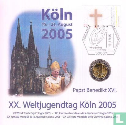 Liberia 5 dollars 2005 (Numisbrief) "20th World Youth Day in Cologne" - Afbeelding 1