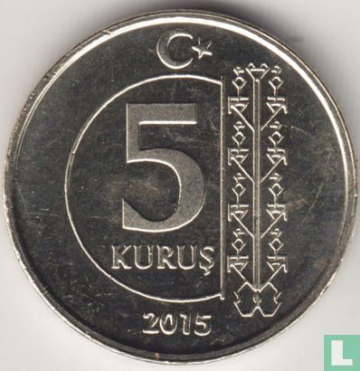 Turkije 5 kurus 2015 - Afbeelding 1
