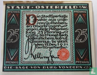 Osterfeld 25 Pfennig 1921 (2) - Image 2