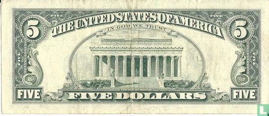 Verenigde Staten 5 dollars 1995 L - Afbeelding 2