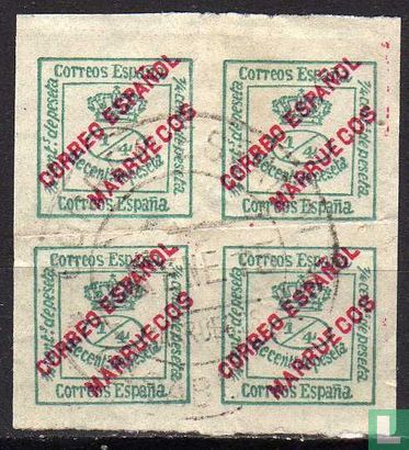 Spanish stamps with overprint