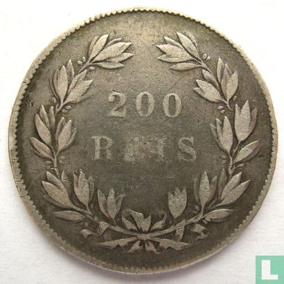 Portugal 200 réis 1860 - Image 2