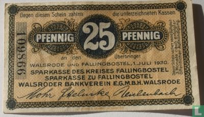 Fallingbostel und Walsrode 25 Pfennig 1920 - Afbeelding 1