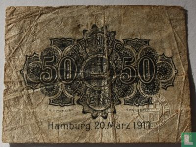Hamburg 50 Pfennig 1917 - Afbeelding 2