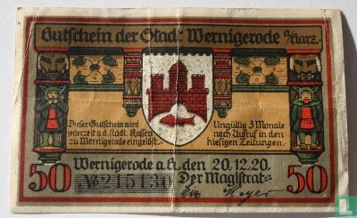 Wernigerode 50 Pfennig, 1920 - Image 1