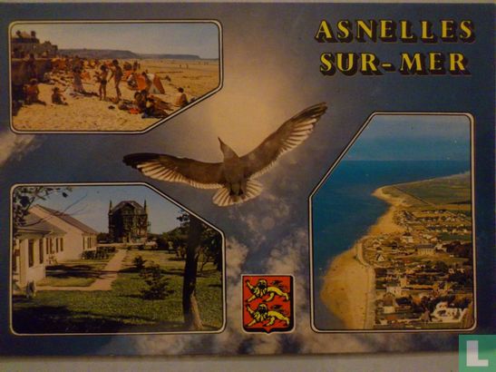 Asnelles-sur-Mer: la plage "Les Tourelles"; vue générale du front de mer - Image 1