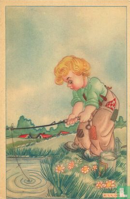 Jongetje aan het vissen - Bild 1