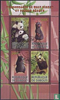 Pandas und Disney-Figuren