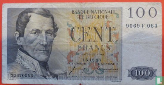 België 100 Frank 1957 - Afbeelding 1