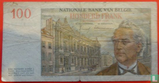 Belgique 100 Francs 1957 - Image 2