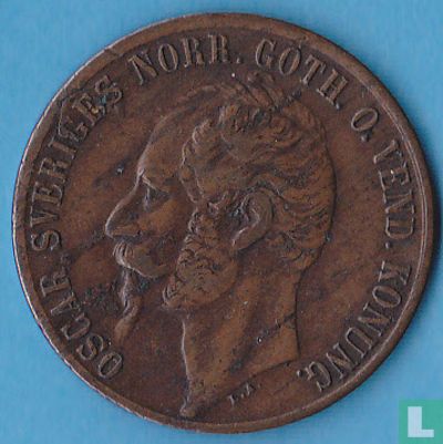 Suède 5 ore 1857 (type 1) - Image 2