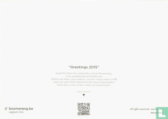 boomerang.be supports Arts "Greetings 2015" Twenty fourteen is no longer" - Afbeelding 2