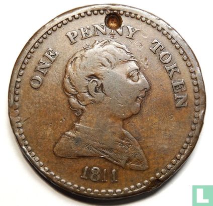 Great Britain  1 penny token 1811 - Afbeelding 1