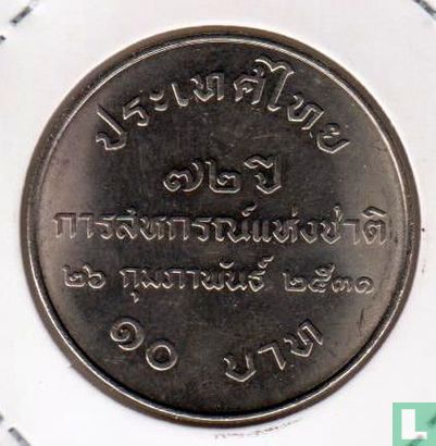 Thailand 10 baht 1988 (BE2531) "72th anniversary of Thai cooperatives" - Afbeelding 1