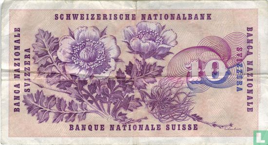 Zwitserland 10 Franken 1974 - Afbeelding 2